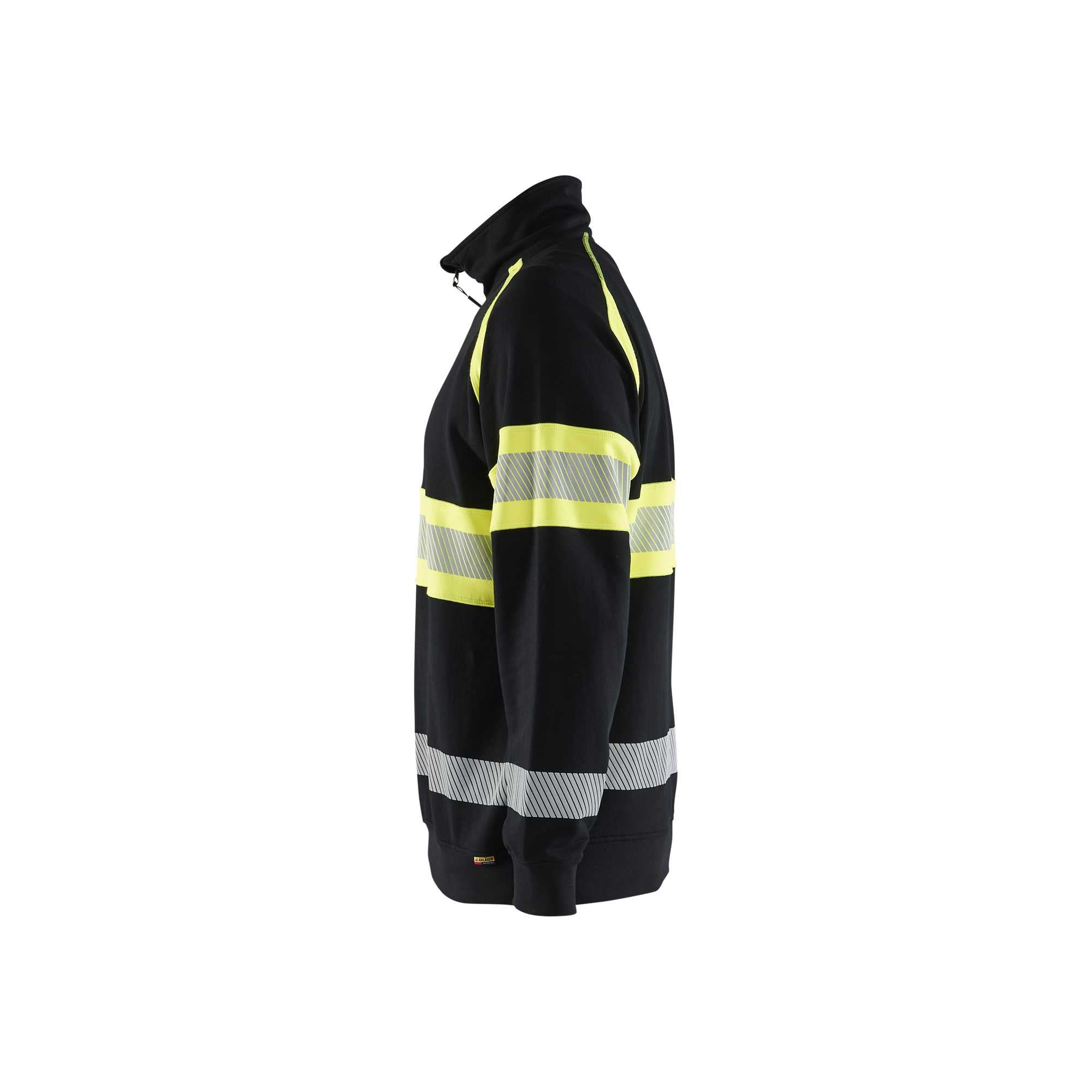 BLAKLADER 35531158 Hi Vis Sweater Hi Vis Reflective Half-zip Work Sweatshirt MEN - 100% Cotton